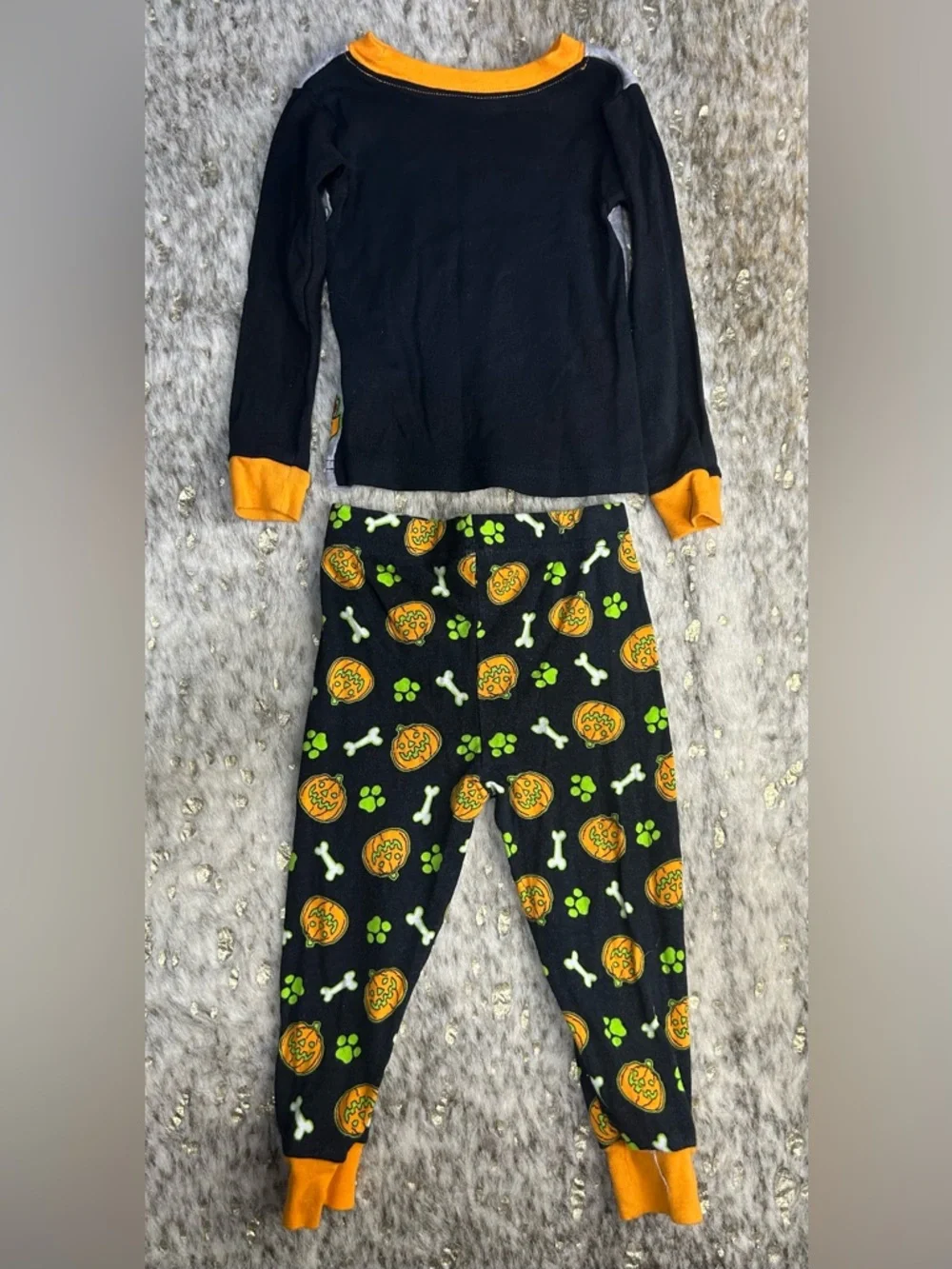 5 for $25🔥Nickelodeon Paw Patrol Orange & Black Halloween Pajama‎ Set 2T